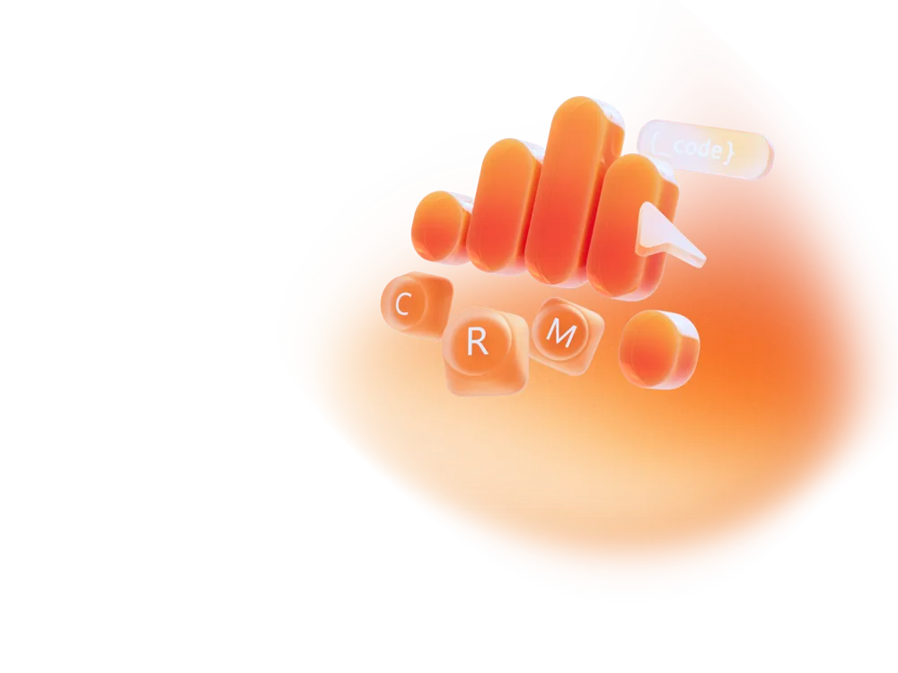 3D-визуал HIGH FIVE CRM с CRM-элементами